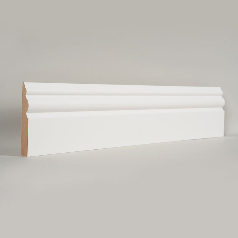 MDF Skirting Board (Filler-Primed at Pearl White)3/5' x 3 7/16'