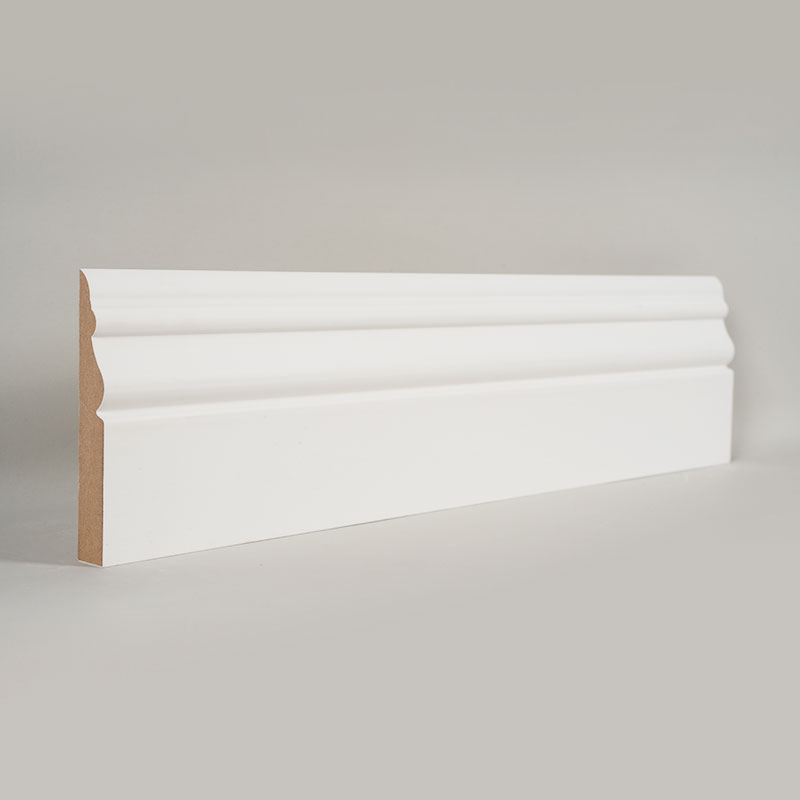 MDF Skirting Board (Filler-Primed at Pearl White)3/5' x 3 7/8'