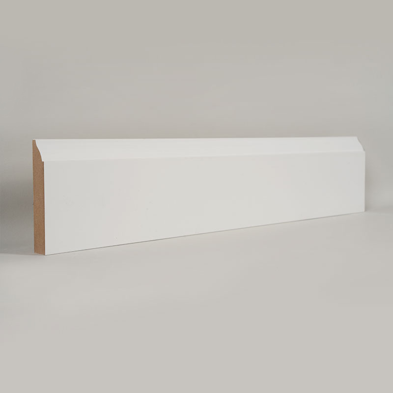 MDF Skirting Board (Filler-Primed at Pearl White)3/5' x 3 1/4'