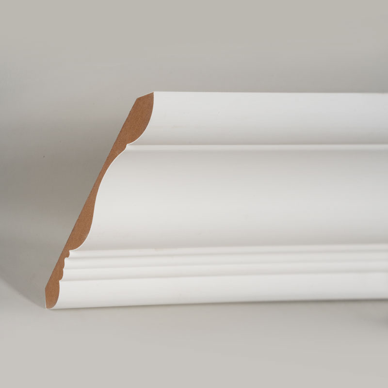 MDF Crown Molding (Filler-Primed at Pearl White) 3/5' x 6'