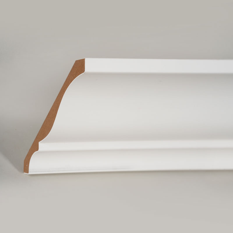 MDF Crown Molding (Filler-Primed at Pearl White) 3/5' x 5 1/4'