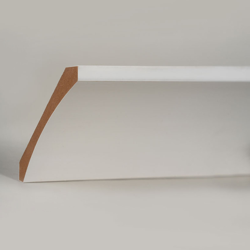 MDF Crown Molding (Filler-Primed at Pearl White) 3/5' x 4 1/4'