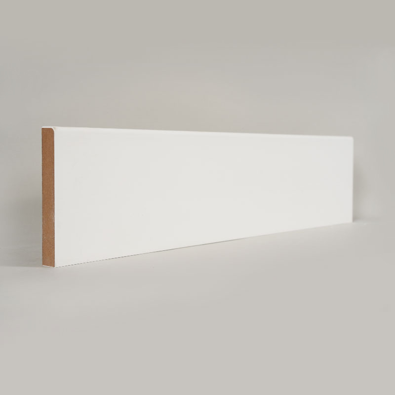 MDF Skirting Board (Filler-Primed at Pearl White)1/2' x 3 1/2'