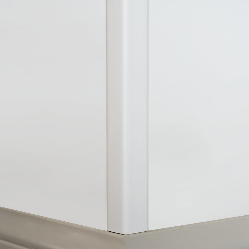 Solid Wood Right Angle (90°) Transition Strip(Filler-Primed+ Paint) - Puti 1 1/9' x 1 1/9'