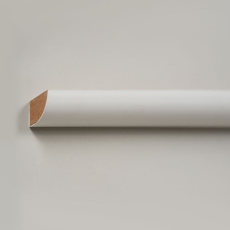 MDF Quarter Round Molding (Filler-Primed at Pearl White) 1/2' x 3/4'