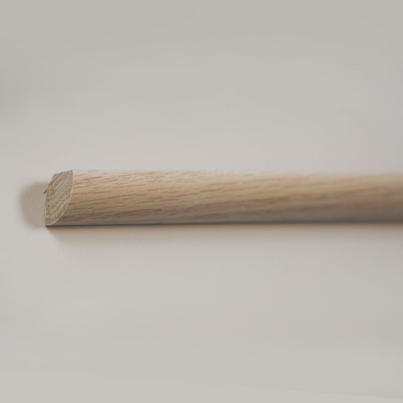 Solid Wood Quarter Round Molding (Nababalot ng Red Oak Veneer + Paint) - Kulay ng Oak 3/5' x 3/5'