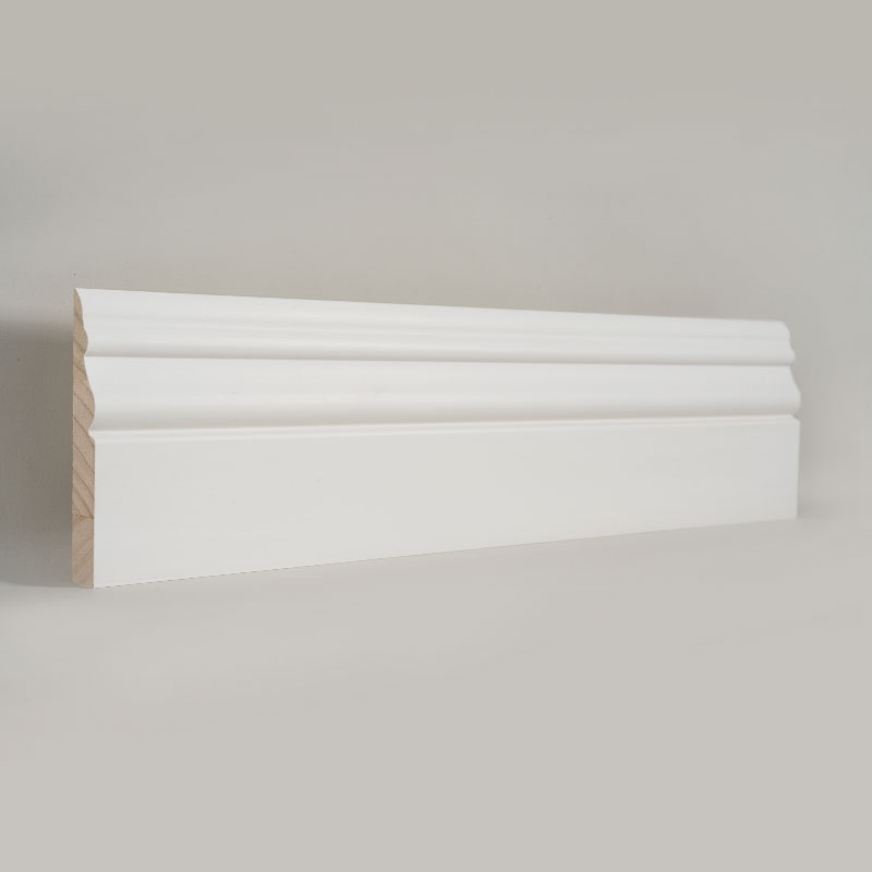 Pine Skirting Board (Filler-Primed at Pearl White) 3/5