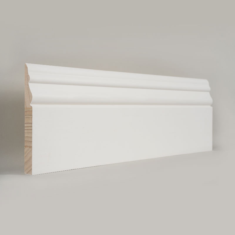 Pine Skirting Board (Filler-Primed at Pearl White) 3/5' x 5'