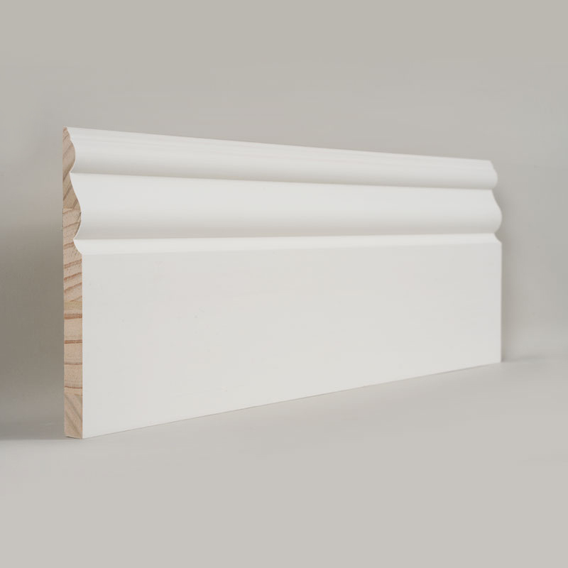Pine Skirting Board (Filler-Primed at Pearl White) 3/5' x 6'