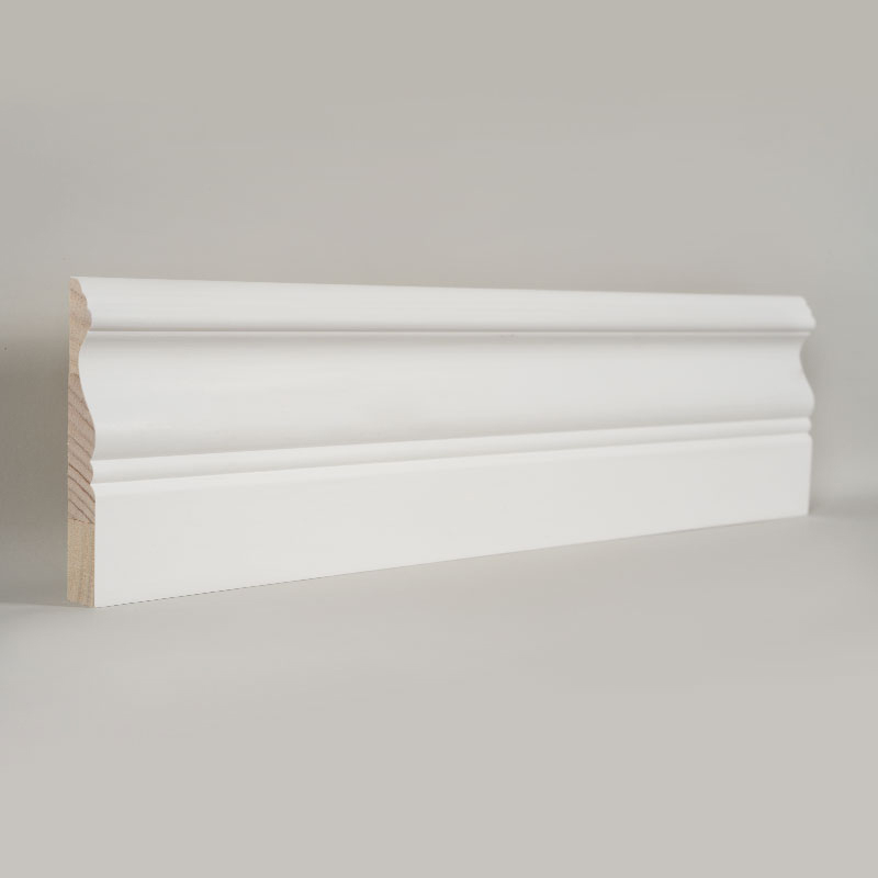 Pine Skirting Board (Filler-Primed at Pearl White) 3/5' x 4'