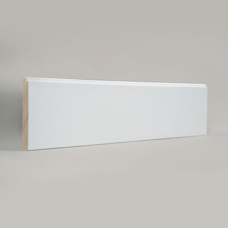 Pine Wood Skirting Board(Filler-Primed and Painted)- Puti 3/5' x 3 15/16'-A1