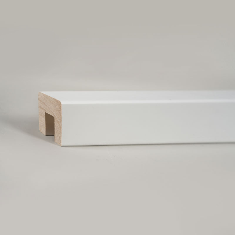 Solid Wood Stair Handrails (Filler-Primed and Painted)-Swiss White 1 1/6' x 1 1/6'