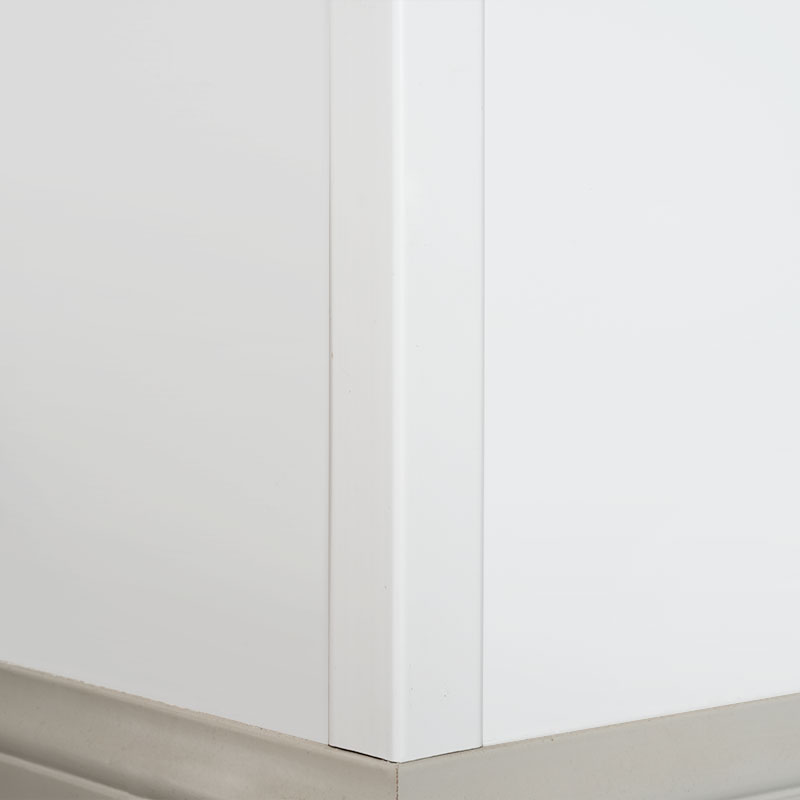Solid Wood Right Angle (90°) Transition Strip(Filler-Primed+ Paint) - Puti 1 1/2' x 1 1/2'