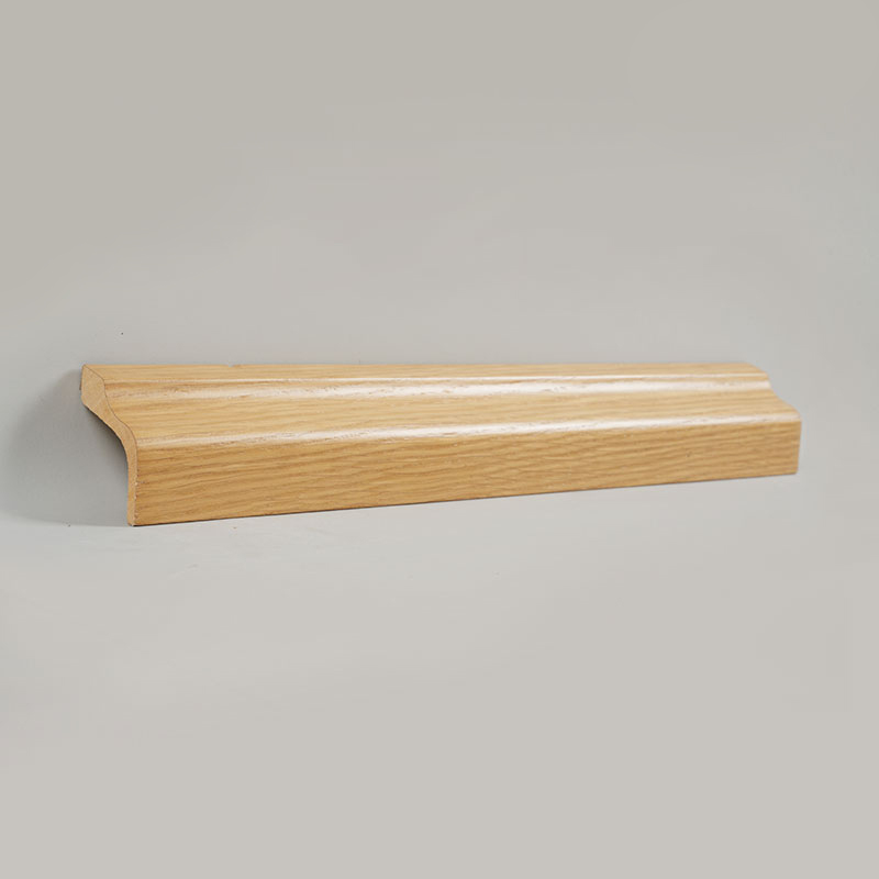 Pine Wood Skirting Board (Nababalot ng White Oak Veneer + Paint) - Kulay ng Oak 1 1/2'x2 1/6'