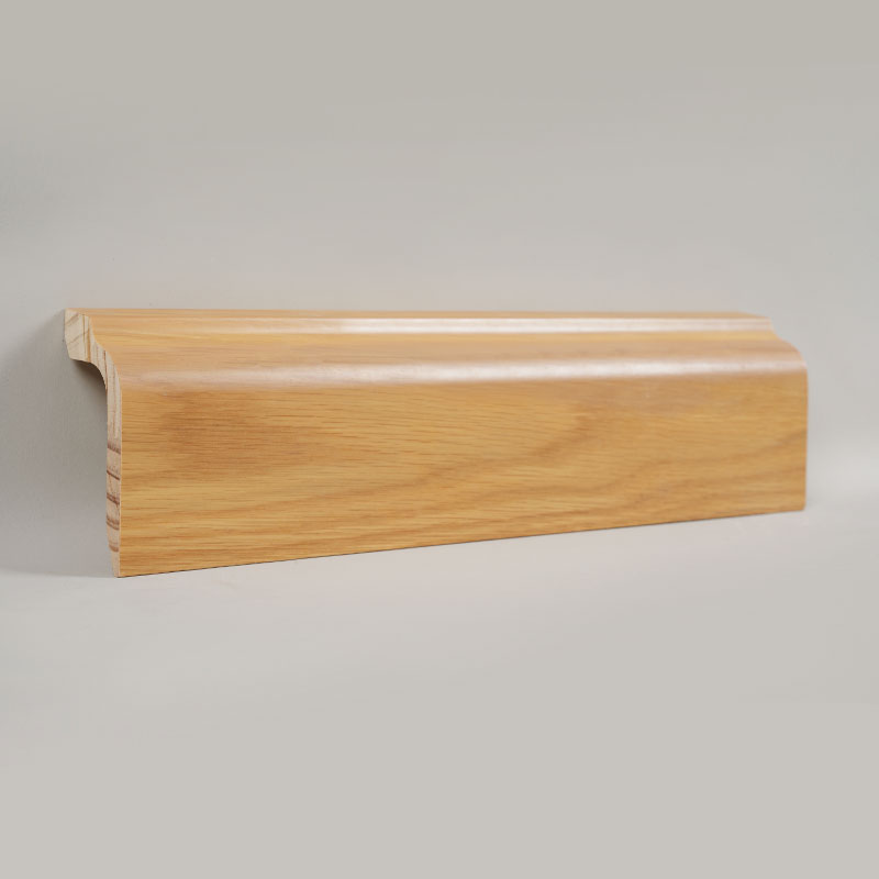 Pine Wood Skirting Board (Nababalot ng White Oak Veneer + Paint) - Kulay ng Oak 1 3/5'x3 5/9'