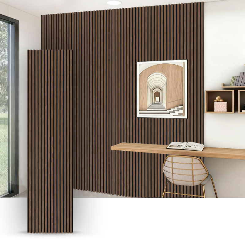 Grille Wall/Acoustic Wall Panel (Single-Sided Engineered Wood Veneer Wrapped) - Kulay ng Wood Grain 2400/2700mm x 600mm