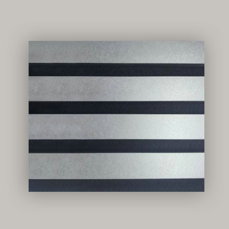 Grille Wall/Acoustic Wall Panel (3-Sided PVC Wrapped) - Metallic Brushed Color 2400/2700mm x 600mm