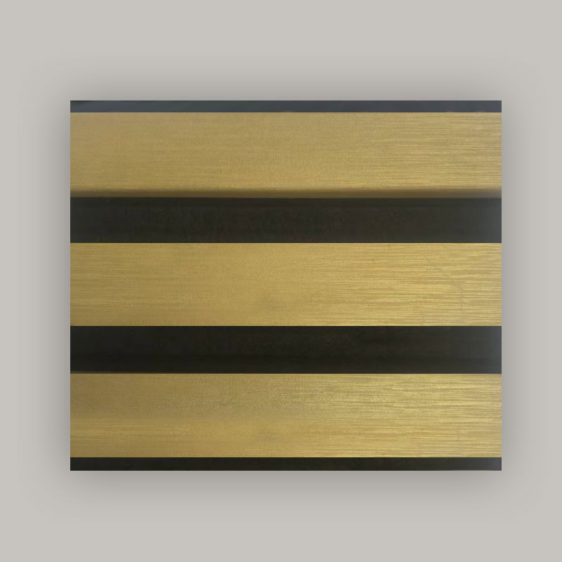 Grille Wall/Acoustic Wall Panel (Single-Sided PVC Wrapped) - Metallic Brushed Color 2400/2700mm x 600mm
