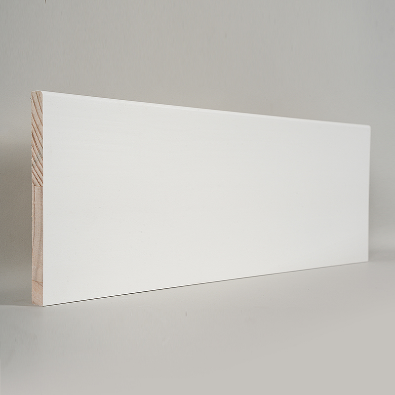Pine Skirting Board (Filler-Primed at Pearl White) 1/2' x 5 1/2'