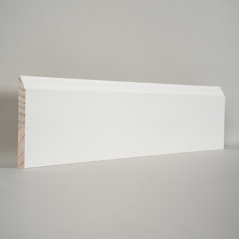Pine Skirting Board (Filler-Primed at Pearl White) 3/5