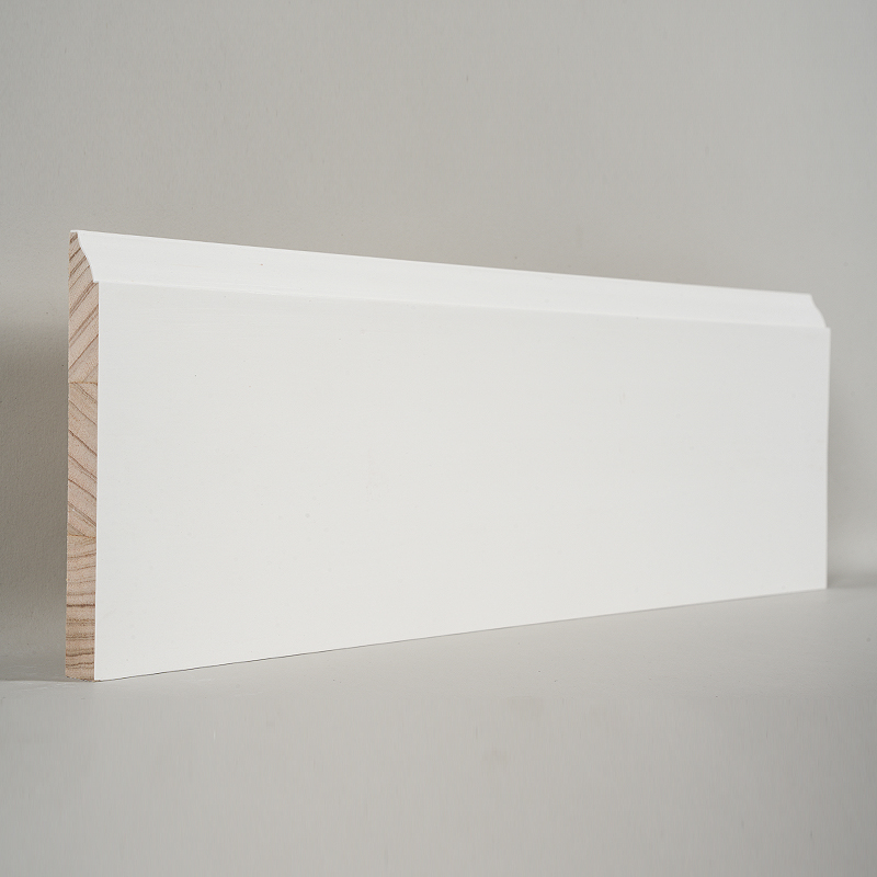Pine Skirting Board (Filler-Primed at Pearl White) 3/5