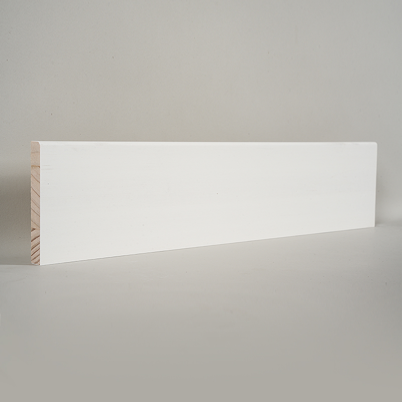Pine Skirting Board (Filler-Primed at Pearl White) 1/2' x 3 1/2'