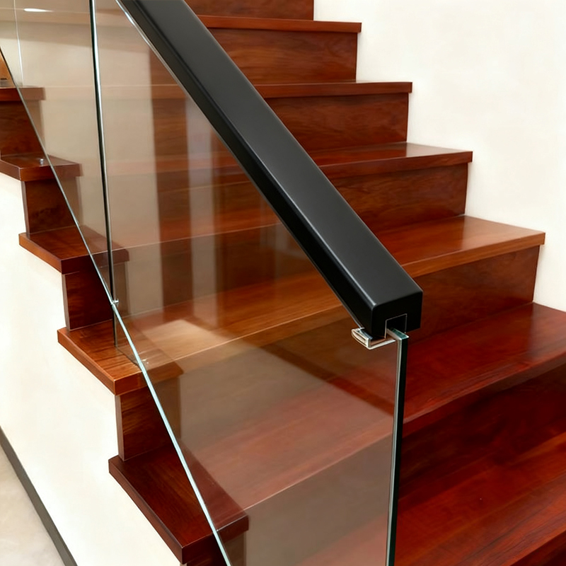 Solid Wood Stair Handrails (Filler-Primed and Painted)-Munich 1 1/6' x 1 1/6'