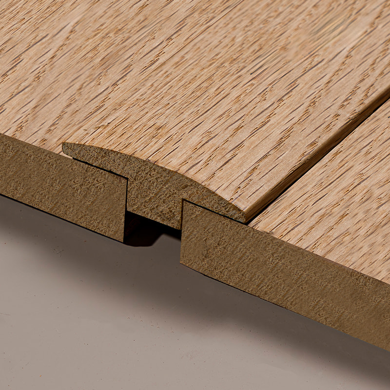 White Oak Whole Piece Logs T-Moulding (Paint na Hindi Natapos) - Oak Natural na Kulay 9/32'x1 31/32'