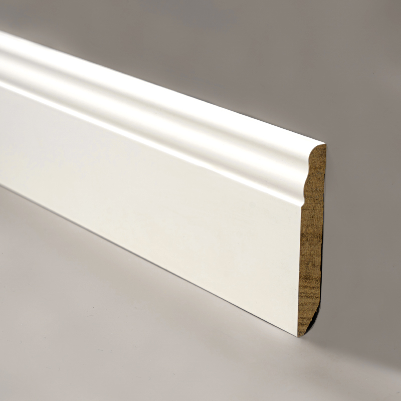 Solid Wood Skirting Board(Filler-Primed at Painted)-Puti 3/5' x 3 15/16'