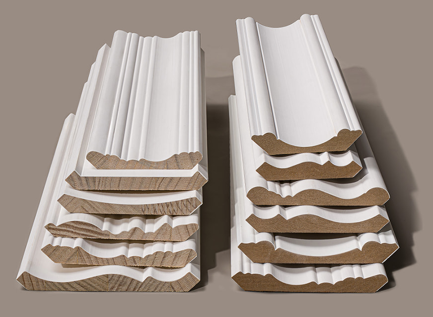 White Primed Crown Moulding/Top Corner Molding