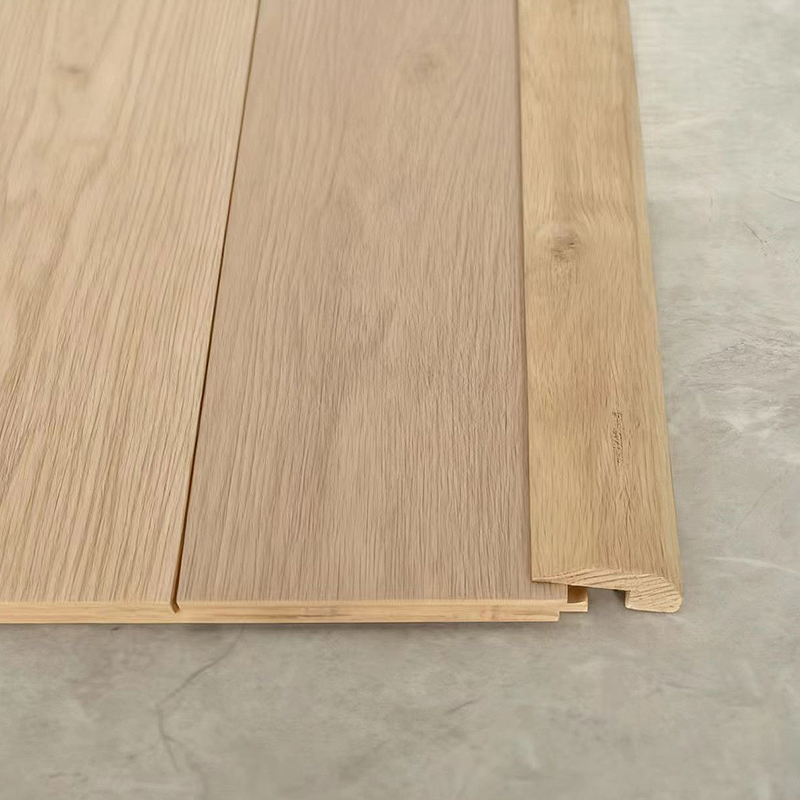 White Oak Whole Piece Logs L-Moulding (Paint na Hindi Natapos) - Oak Natural na Kulay 3/8'x1 31/32'