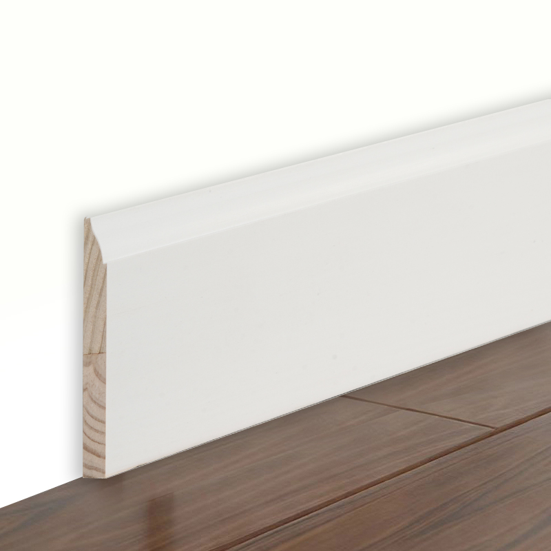 Pine Skirting Board (Filler-Primed at Pearl White) 3/5' x 3 1/4'