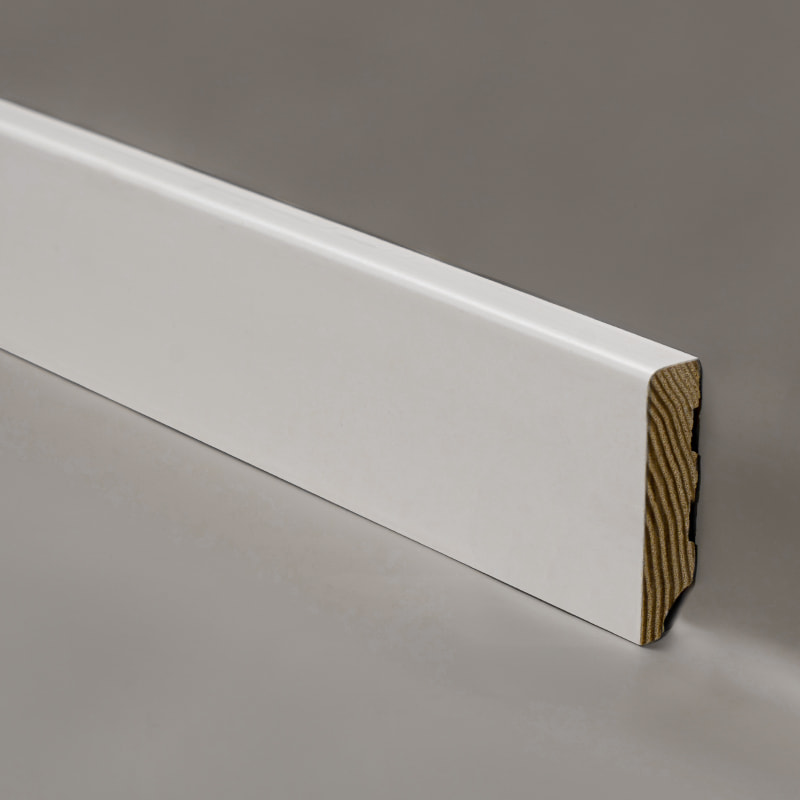 Pine Wood Skirting Board(Filler-Primed and Painted)- Puti 1/2