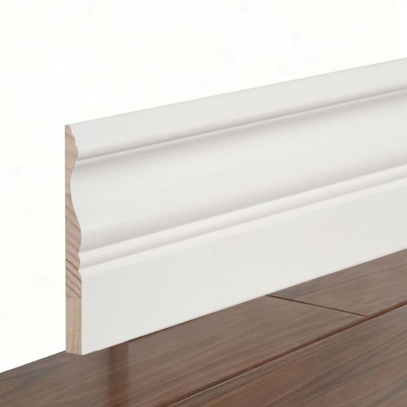 Pine Skirting Board (Filler-Primed at Pearl White) 3/5' x 4'